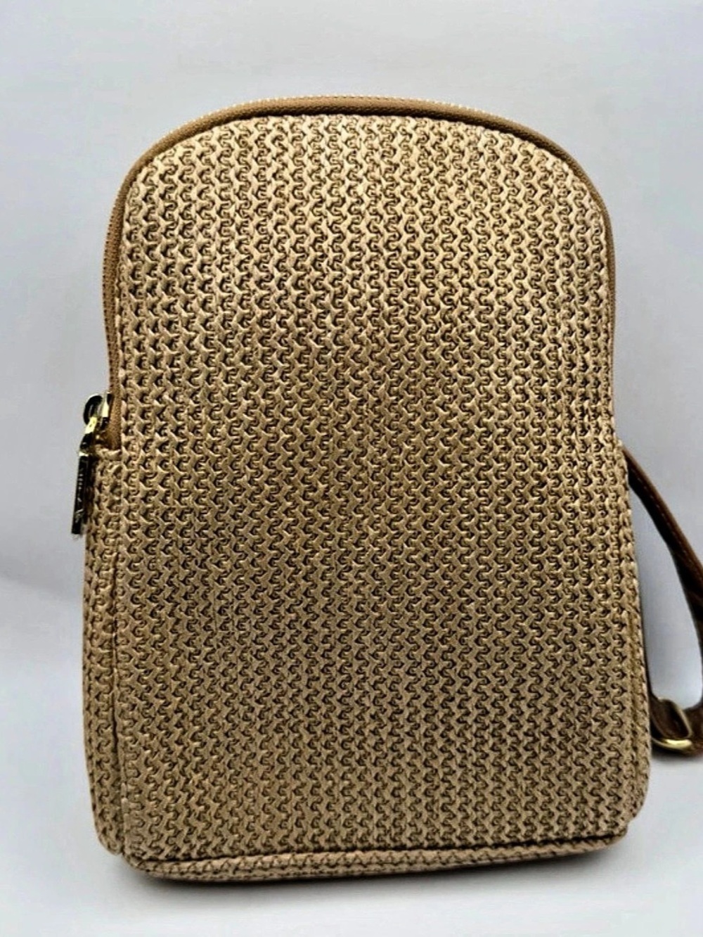 Woven Crossbody Bag in Brown Like New